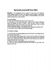 English Worksheet: idiom
