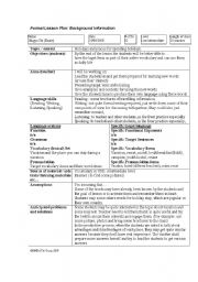 English Worksheet: lesson plan for vacation vocab