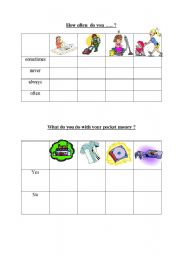 English Worksheet: par work how often do you 