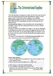 English Worksheet: The International Dateline