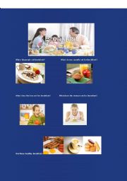 English worksheet: HEALTHY OR UNHEALTHY BREAKFAST