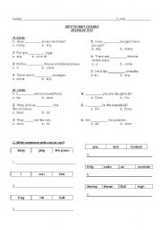 English worksheet: revision test