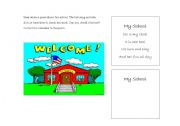 English Worksheet: My School Poem