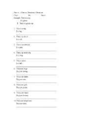 English worksheet: this/that/these/those practice