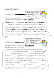 English worksheet: past tens