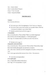English Worksheet: Past Continuos Revision