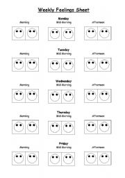 English Worksheet: feelings sheet