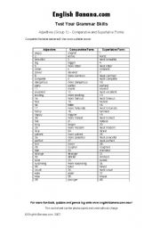English worksheet: adjectives superlatives