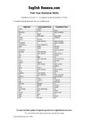 English Worksheet: adjectives superlatives