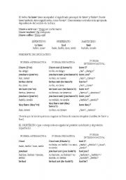 English Worksheet: The verb