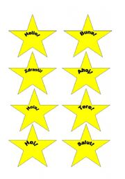 English Worksheet: stars for the European Day of Languages