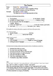 English worksheet: The passive