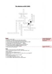 English worksheet: Crossword 9/ 11 students version