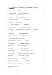 English Worksheet: Intermediate grammar review