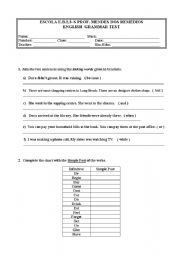 English worksheet: Grammar for 7th grade