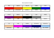 English Worksheet: THE COLORS/LOS COLORES