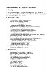 English Worksheet: Expressions used in Business Letter