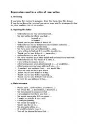 English worksheet: Expressions used in Business Letter