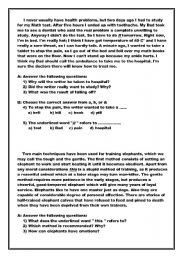 English worksheet: coprehension passages with exercises