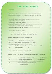 English Worksheet: SIMPLE PAST EXERCISES