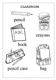 English Worksheet: Classroom - 1