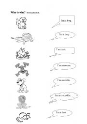 English Worksheet: Who is who? 