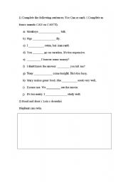 English Worksheet: Modal Verb CAN