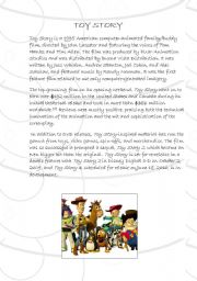 English worksheet: toy story