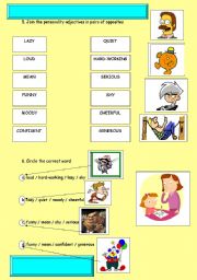 English Worksheet: PERSONALITY ADJECTIVES 4/4