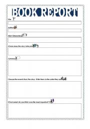 English Worksheet: Book Report