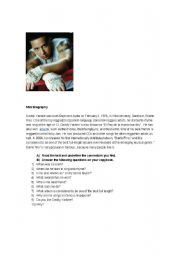 English Worksheet: biography