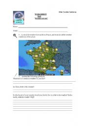 English Worksheet: Weather Report Worksheet