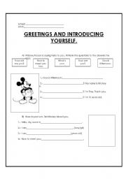 English Worksheet: mickey mouse presentation