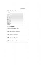 English Worksheet: PLURAL OF NOUNS