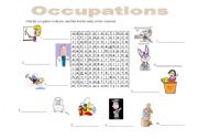 English worksheet: Occupations
