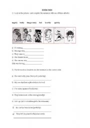 English Worksheet: ADVERBS ORDER