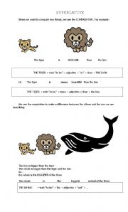 English Worksheet: Superlative explanation