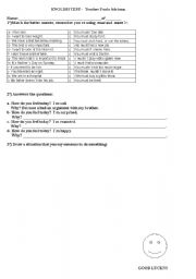 English Worksheet: MUST/MUSTNT