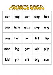 Phonics Bingo