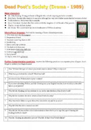 English Worksheet: Dead Poet Society