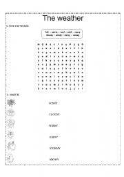 English worksheet: The weather