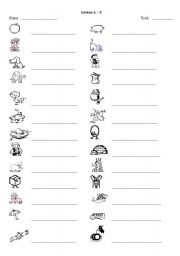 English Worksheet: Review A - Z