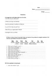 English worksheet: past simple