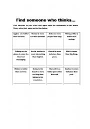 English Worksheet: More than/Better than