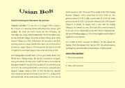 English Worksheet: Reading about famous people - Usain Bolt