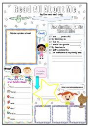 English Worksheet: All about me poster