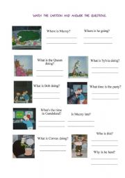 English Worksheet: Muzzy Comes back episode 1