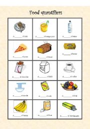 Food quantifiers and containers