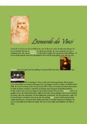 English Worksheet: Leonardo da Vinci