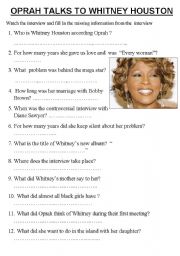 OPRAH TALKS TO WHITNEY HOUSTON